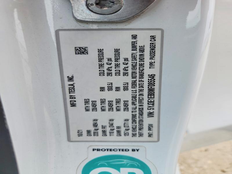 Aukcja sprzedaży 2021 Tesla Model 3, vin: 5YJ3E1EB8MF085546, numer aukcji: 51848946