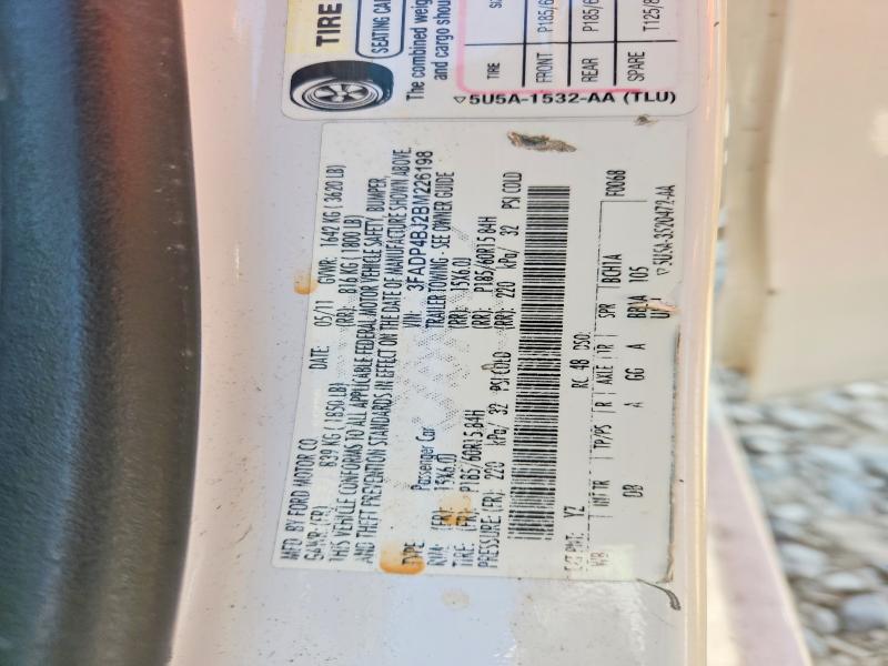 55000536 :رقم المزاد ، 3FADP4BJ2BM226198 vin ، 2011 Ford Fiesta مزاد بيع