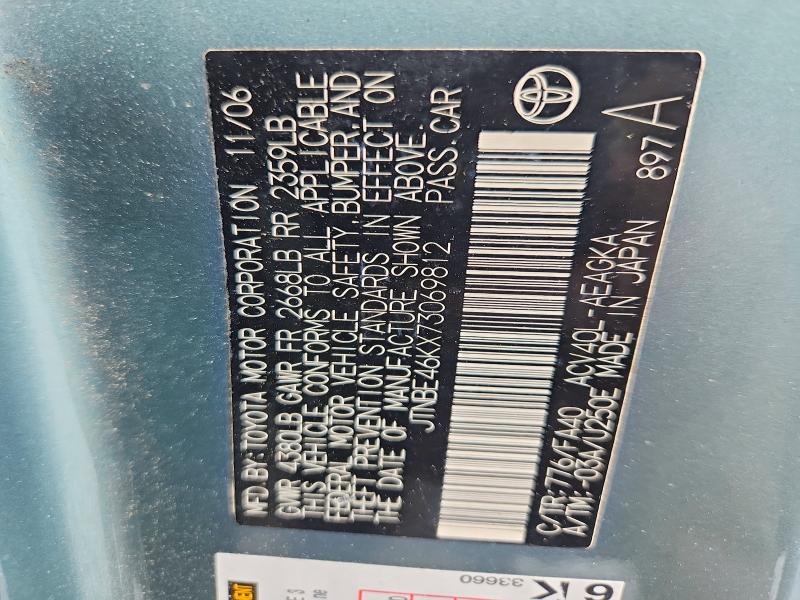54212066 :رقم المزاد ، JTNBE46KX73069812 vin ، 2007 Toyota Camry مزاد بيع