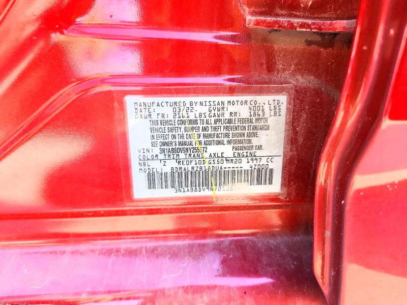 Aukcja sprzedaży 2022 Nissan Sentra, vin: 3N1AB8DV9NY255572, numer aukcji: 53465236