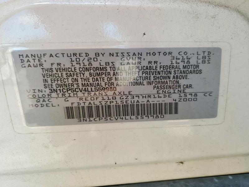 Продажа на аукционе авто 2020 Nissan Kicks, vin: 3N1CP5CV4LL559980, номер лота: 54155296