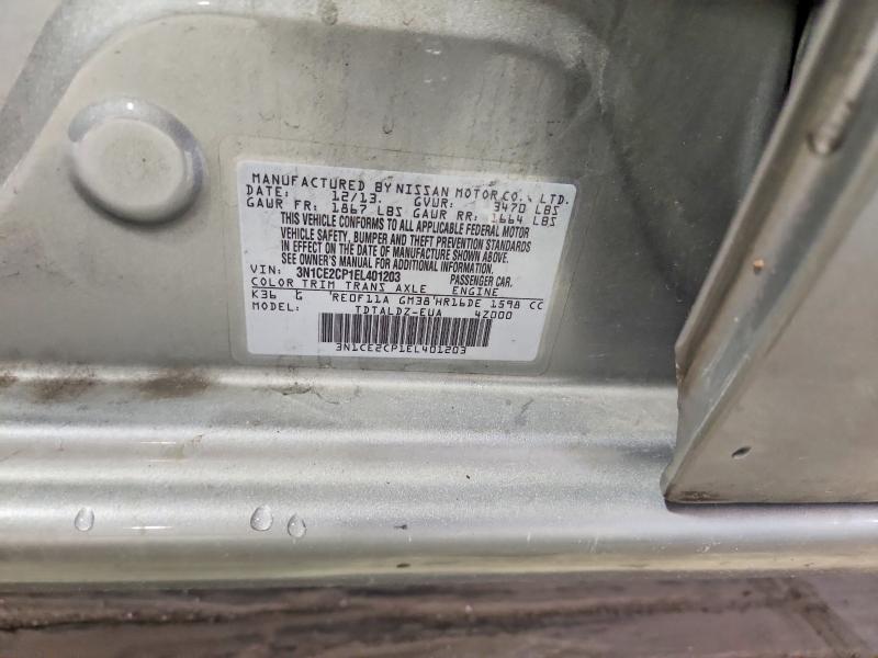 54706376 :رقم المزاد ، 3N1CE2CP1EL401203 vin ، 2014 Nissan Versa Note مزاد بيع