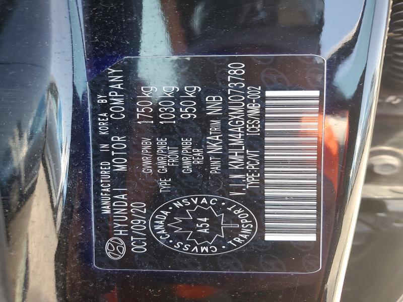 Продажа на аукционе авто 2021 Hyundai Elantra, vin: KMHLM4AGXMU073780, номер лота: 54787446