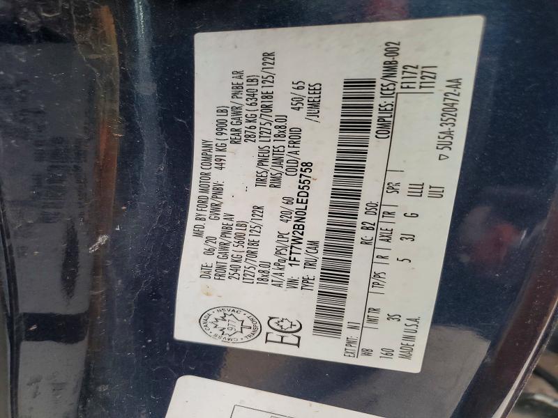 Aukcja sprzedaży 2020 Ford F250, vin: 1FT7W2BN0LED55758, numer aukcji: 55397296