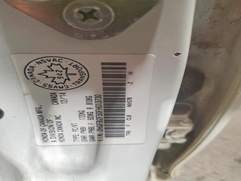 2015 Honda Civic მანქანა იყიდება აუქციონზე, vin: 2HGFB2F50FH013730, აუქციონის ნომერი: 54660996