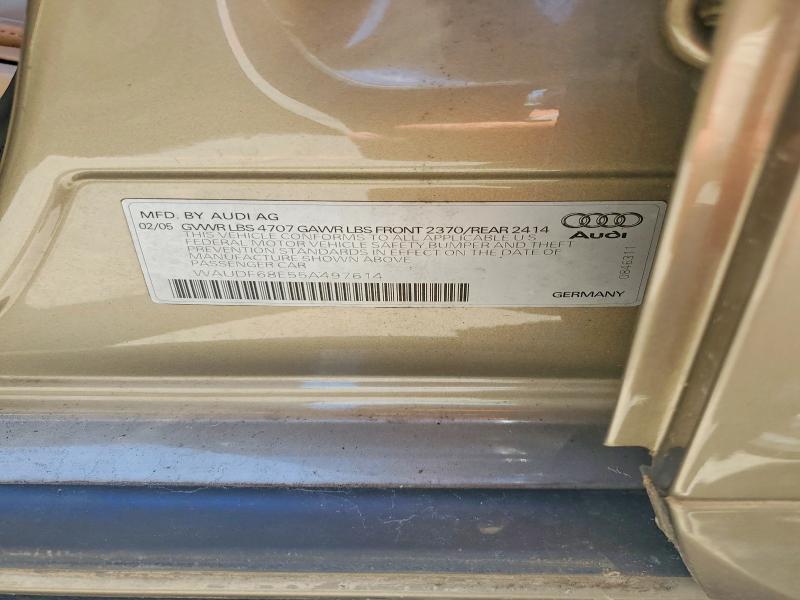 Продажа на аукционе авто 2005 Audi A4, vin: WAUDF68E55A497614, номер лота: 53177696
