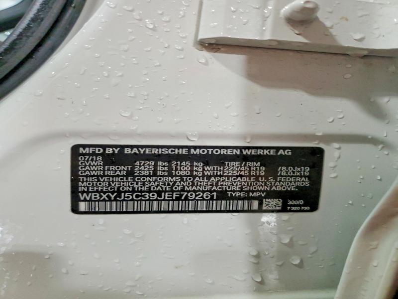 Aukcja sprzedaży 2018 Bmw X2, vin: WBXYJ5C39JEF79261, numer aukcji: 55122626