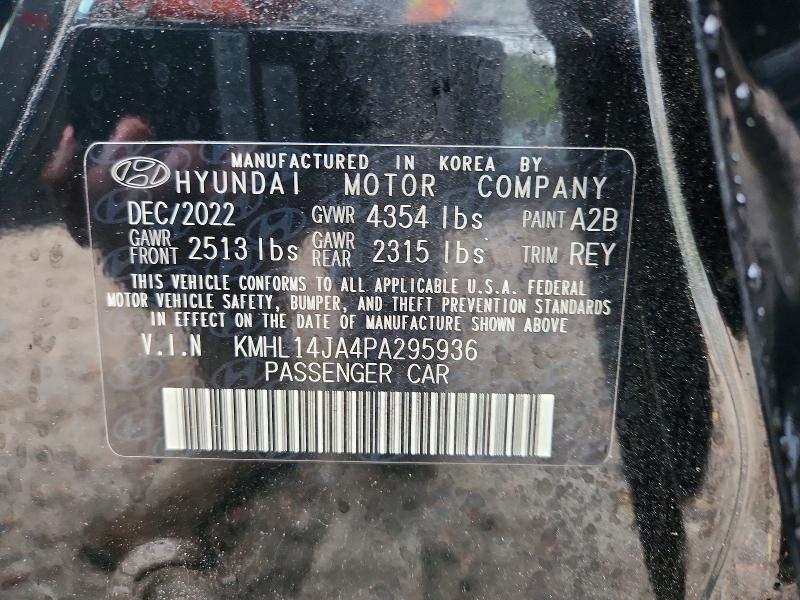 52537176 :رقم المزاد ، KMHL14JA4PA295936 vin ، 2023 Hyundai Sonata مزاد بيع