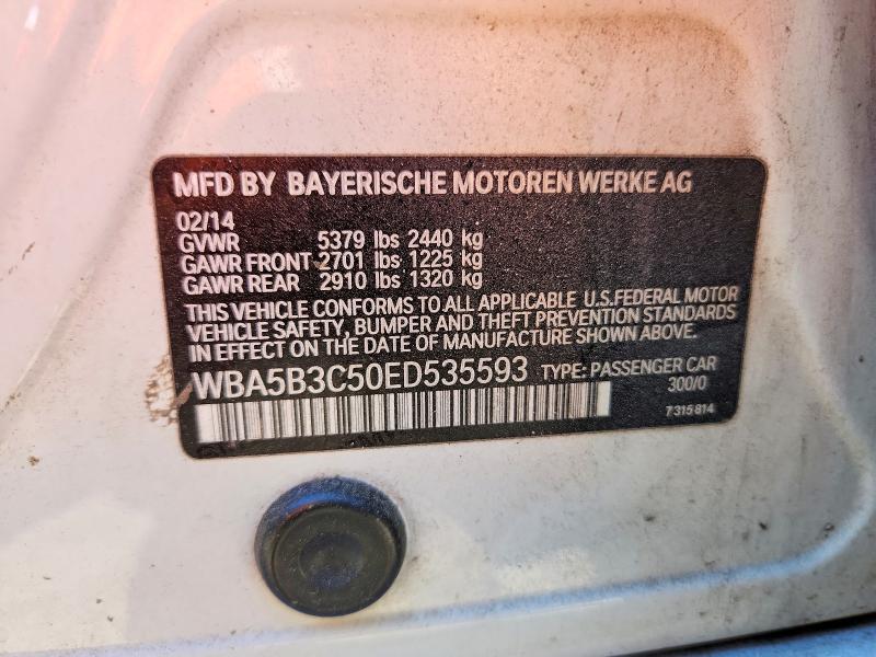 Продажа на аукционе авто 2014 Bmw 535, vin: WBA5B3C50ED535593, номер лота: 52882736