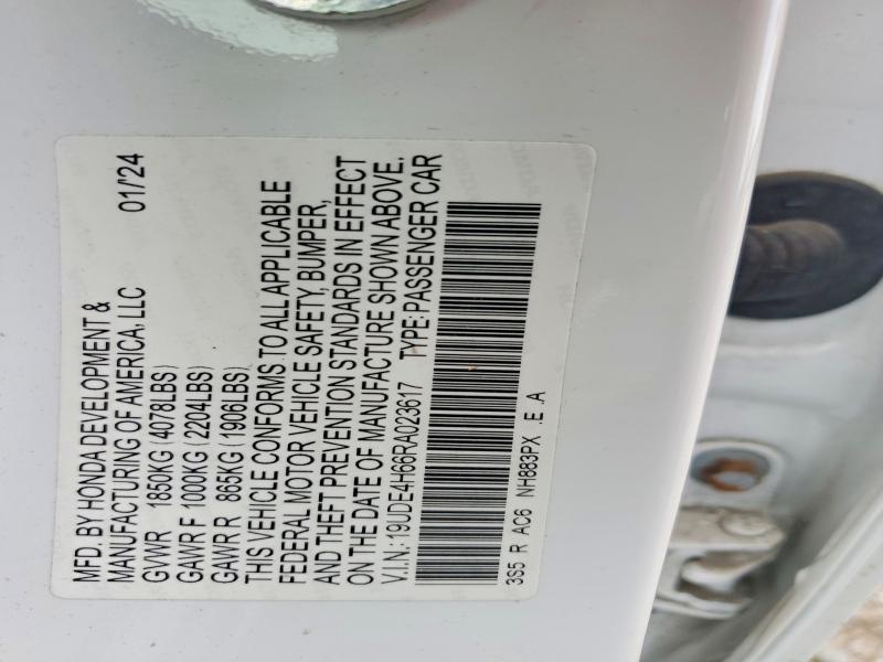 2024 Acura Integra მანქანა იყიდება აუქციონზე, vin: 19UDE4H66RA023617, აუქციონის ნომერი: 54461226