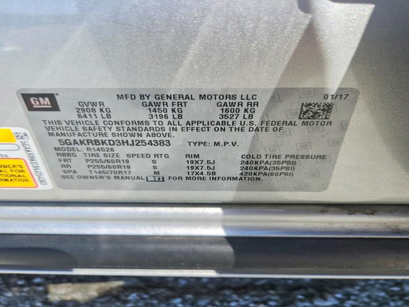Продажа на аукционе авто 2017 Buick Enclave, vin: 5GAKRBKD3HJ254383, номер лота: 53321316