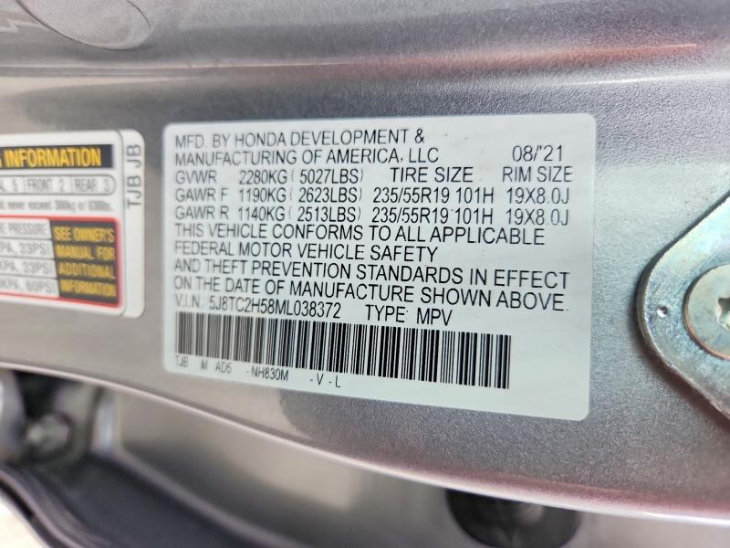 Продажа на аукционе авто 2021 Acura Rdx, vin: 5J8TC2H58ML038372, номер лота: 52471596