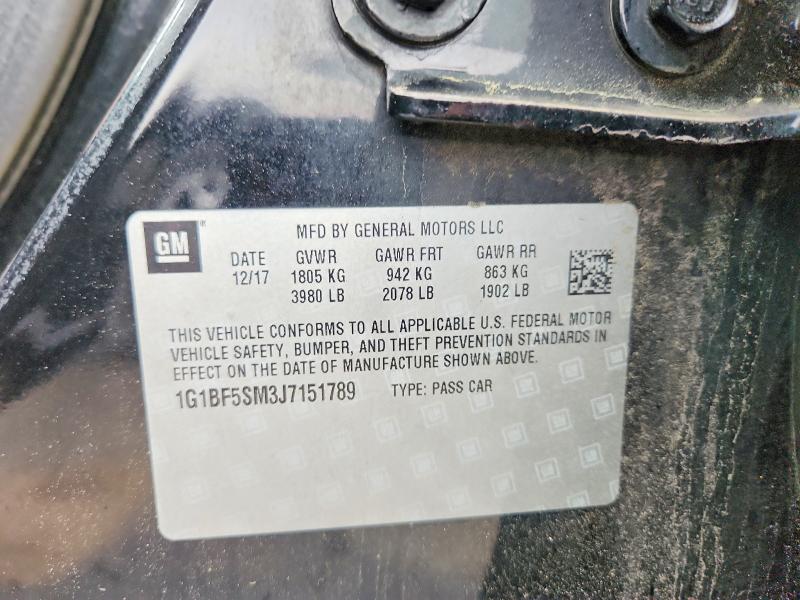 2018 Chevrolet Cruze მანქანა იყიდება აუქციონზე, vin: 1G1BF5SM3J7151789, აუქციონის ნომერი: 54713626
