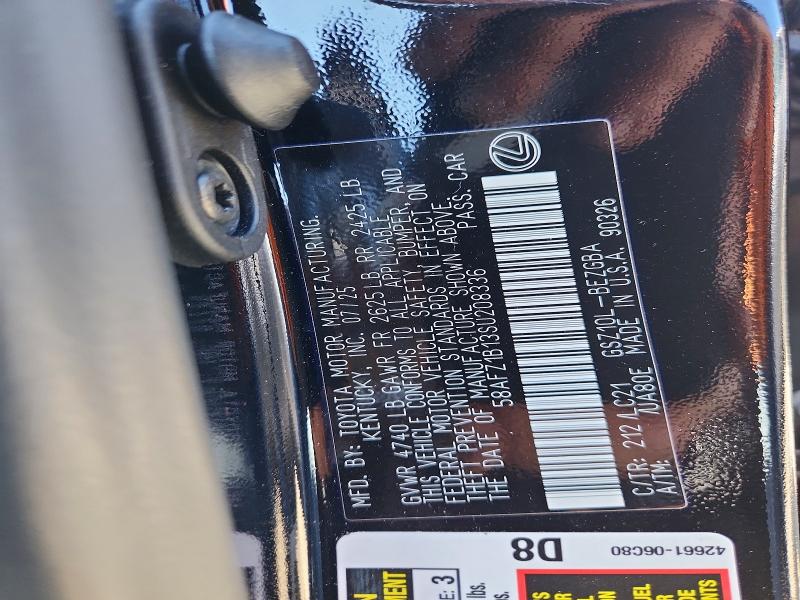 Aukcja sprzedaży 2025 Lexus Es 350, vin: 58AFZ1B13SU208336, numer aukcji: 52516026
