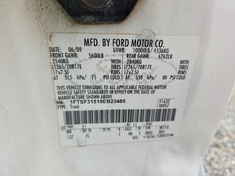 Aukcja sprzedaży 2009 Ford F350, vin: 1FTSF31519EB23485, numer aukcji: 53743846