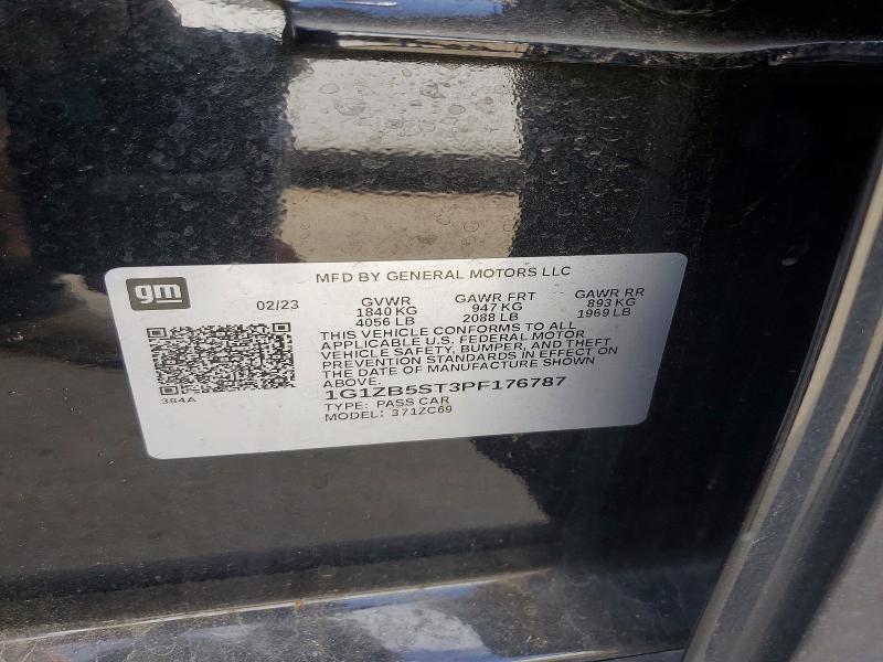 Продажа на аукционе авто 2023 Chevrolet Malibu, vin: 1G1ZB5ST3PF176787, номер лота: 54218176