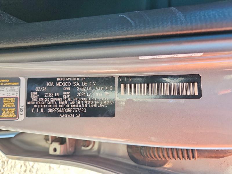 Aukcja sprzedaży 2024 Kia Forte, vin: 3KPF54AD0RE767520, numer aukcji: 53934636