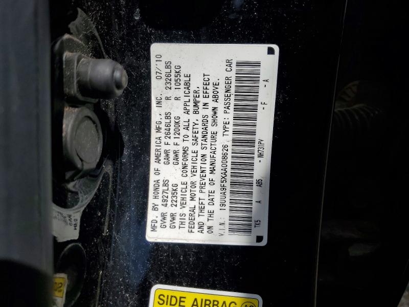 2010 Acura Tl მანქანა იყიდება აუქციონზე, vin: 19UUA9F5XAA008626, აუქციონის ნომერი: 51979726