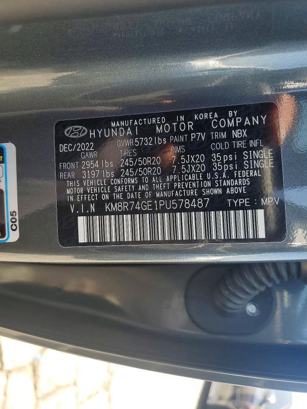 Продаж на аукціоні авто 2023 Hyundai Palisade, vin: KM8R74GE1PU578487, номер лоту: 54172416