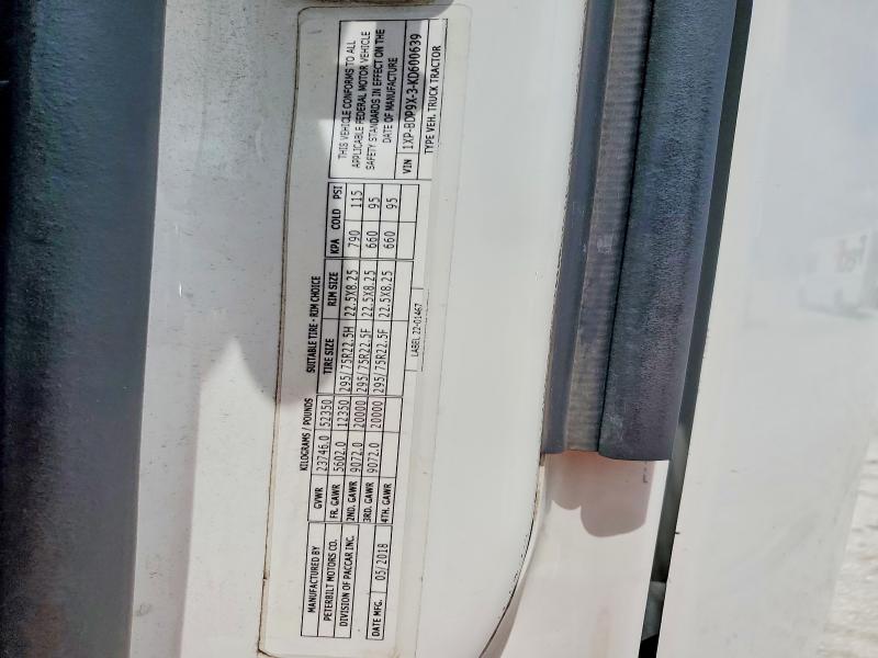 2019 Peterbilt 579 მანქანა იყიდება აუქციონზე, vin: 1XPBDP9X3KD600639, აუქციონის ნომერი: 54238176