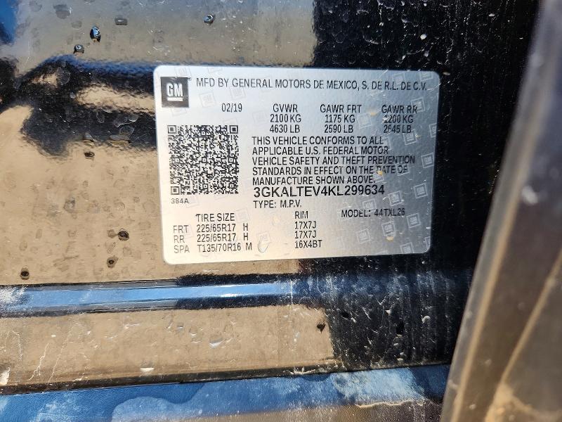 2019 Gmc Terrain მანქანა იყიდება აუქციონზე, vin: 3GKALTEV4KL299634, აუქციონის ნომერი: 54679756