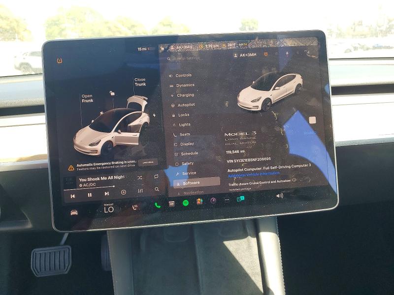 Aukcja sprzedaży 2022 Tesla Model 3, vin: 5YJ3E1EB5NF206695, numer aukcji: 54655356