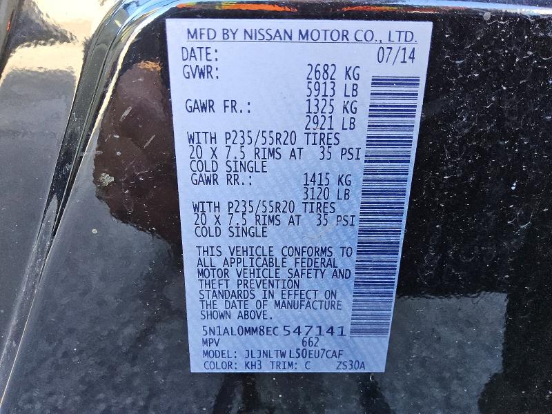 Продажа на аукционе авто 2014 Infiniti Qx60, vin: 5N1AL0MM8EC547141, номер лота: 53840576