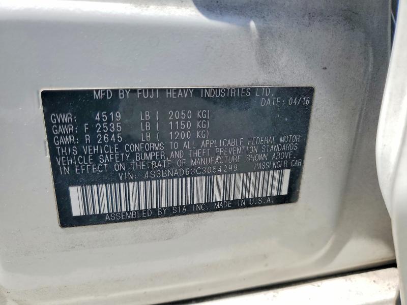 Продаж на аукціоні авто 2016 Subaru Legacy, vin: 4S3BNAD63G3054299, номер лоту: 53966676