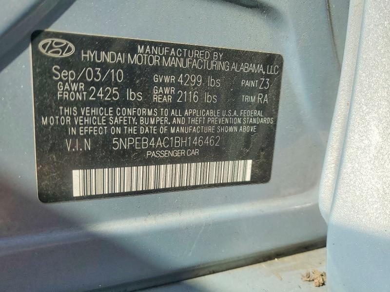 Продажа на аукционе авто 2011 Hyundai Sonata, vin: 5NPEB4AC1BH146462, номер лота: 52103596