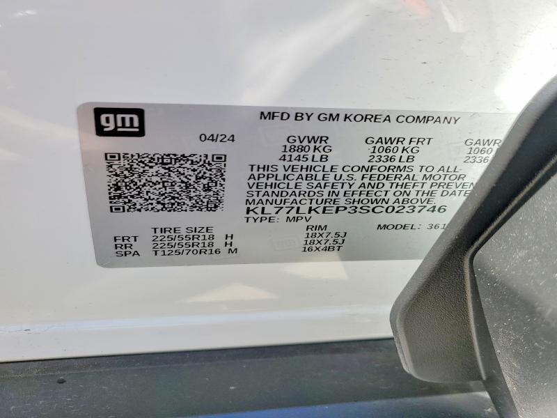 Продаж на аукціоні авто 2025 Chevrolet Trax, vin: KL77LKEP3SC023746, номер лоту: 54637436