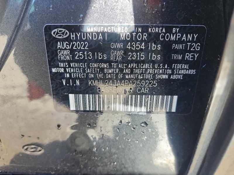 2023 Hyundai Sonata მანქანა იყიდება აუქციონზე, vin: KMHL24JA4PA259225, აუქციონის ნომერი: 52918086