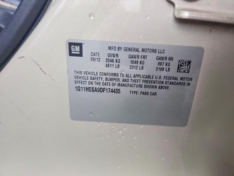 Продаж на аукціоні авто 2013 Chevrolet Malibu, vin: 1G11H5SA9DF174435, номер лоту: 54943536