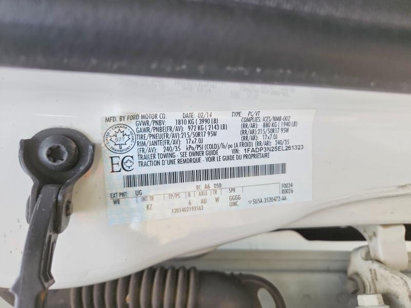 55023236 :رقم المزاد ، 1FADP3N25EL261323 vin ، 2014 Ford Focus مزاد بيع