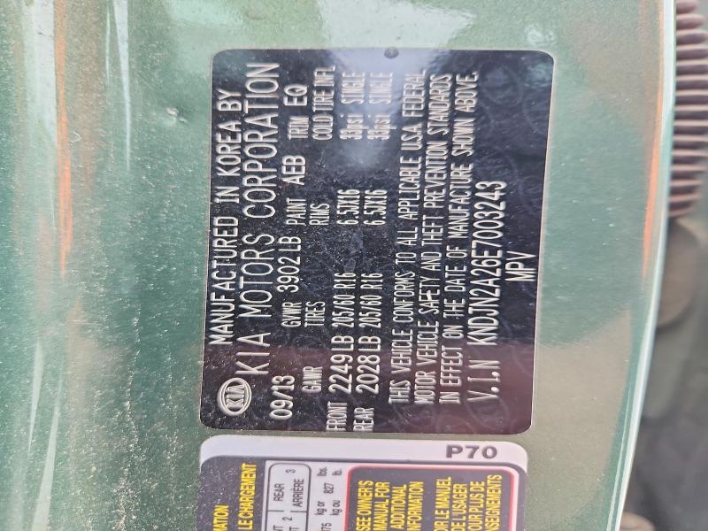 Aukcja sprzedaży 2014 Kia Soul, vin: KNDJN2A26E7003243, numer aukcji: 52149026