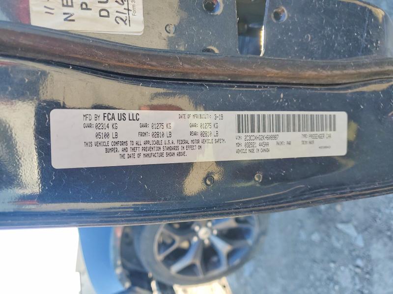 2019 Dodge Charger მანქანა იყიდება აუქციონზე, vin: 2C3CDXHG2KH608987, აუქციონის ნომერი: 53433336