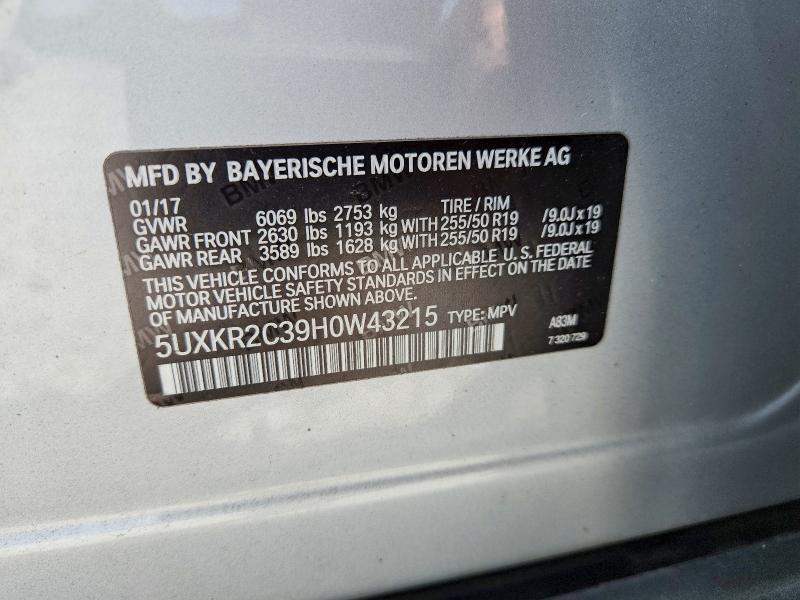 Продажа на аукционе авто 2017 Bmw X5, vin: 5UXKR2C39H0W43215, номер лота: 55375176