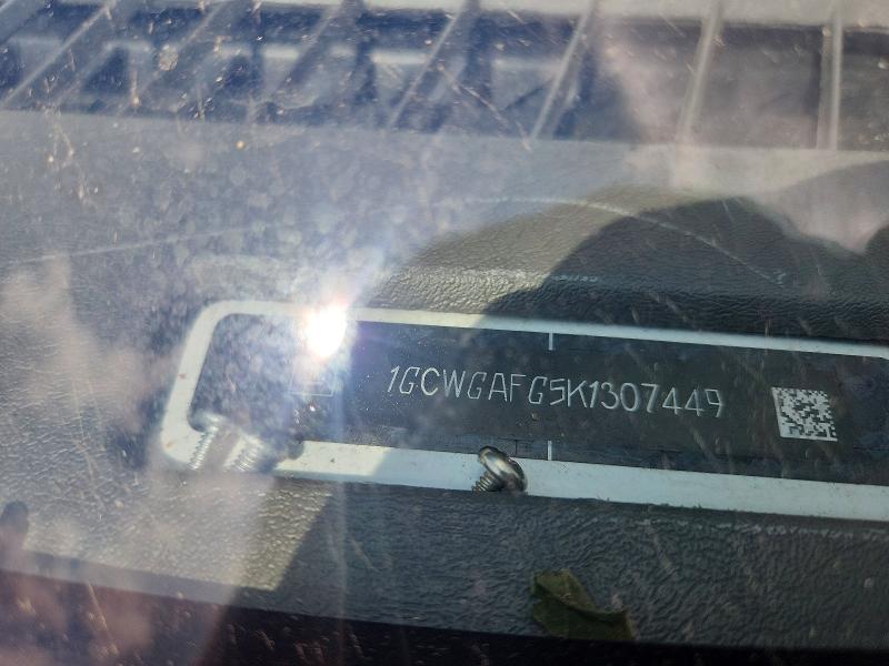 2019 Chevrolet Express G2500 მანქანა იყიდება აუქციონზე, vin: 1GCWGAFG5K1307449, აუქციონის ნომერი: 61619796