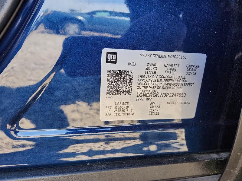 52782176 :رقم المزاد ، 1GNERGKW0PJ247553 vin ، 2023 Chevrolet Traverse مزاد بيع