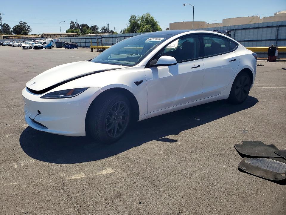 2025 Tesla Model 3 მანქანა იყიდება აუქციონზე, vin: 5YJ3E1EAXSF034912, აუქციონის ნომერი: 54273526