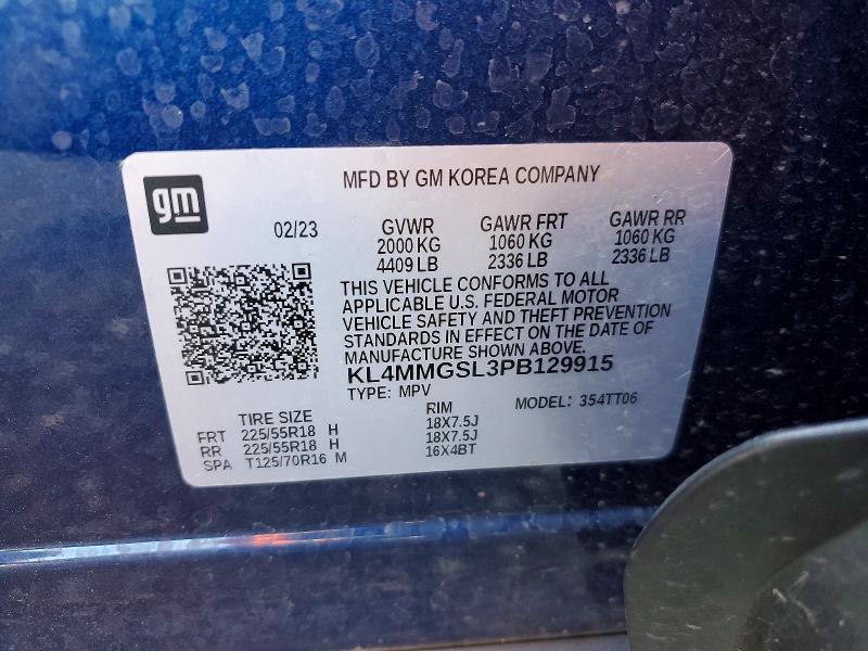 2023 Buick Encore Gx მანქანა იყიდება აუქციონზე, vin: KL4MMGSL3PB129915, აუქციონის ნომერი: 55210376