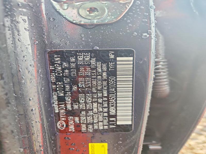 54208836 :رقم المزاد ، KM8K33A50LU410950 vin ، 2020 Hyundai Kona مزاد بيع