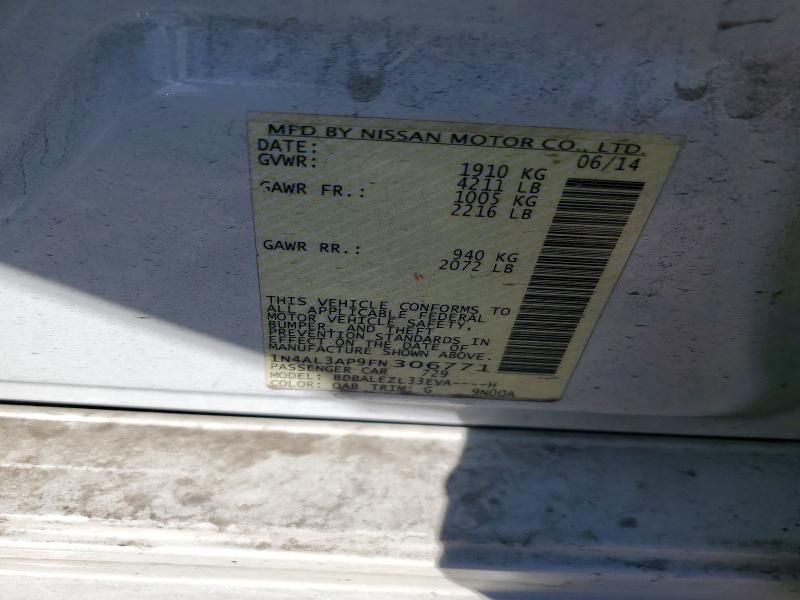Продажа на аукционе авто 2015 Nissan Altima, vin: 1N4AL3AP9FN306771, номер лота: 53214796