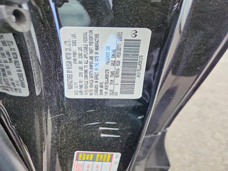 Aukcja sprzedaży 2018 Infiniti Q60, vin: JN1EV7EL4JM391279, numer aukcji: 52561316