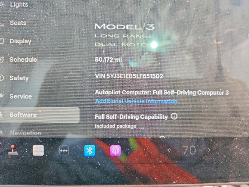 Aukcja sprzedaży 2020 Tesla Model 3, vin: 5YJ3E1EB5LF651502, numer aukcji: 52843806