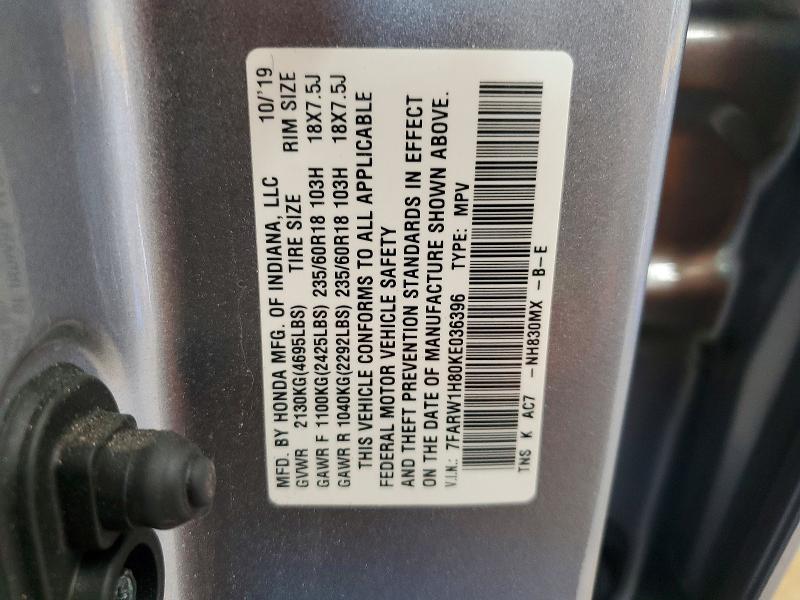 Aukcja sprzedaży 2019 Honda Cr-v, vin: 7FARW1H80KE036396, numer aukcji: 53934816