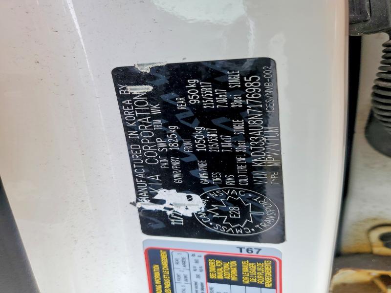 Aukcja sprzedaży 2022 Kia Soul, vin: KNDJ33AU8N7176985, numer aukcji: 54465196