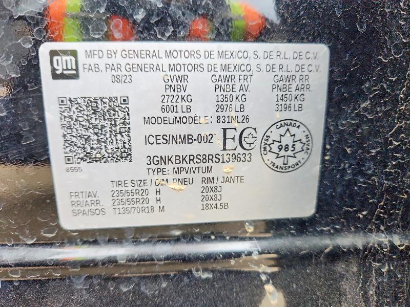 Продажа на аукционе авто 2024 Chevrolet Blazer, vin: 3GNKBKRS8RS139633, номер лота: 53445626