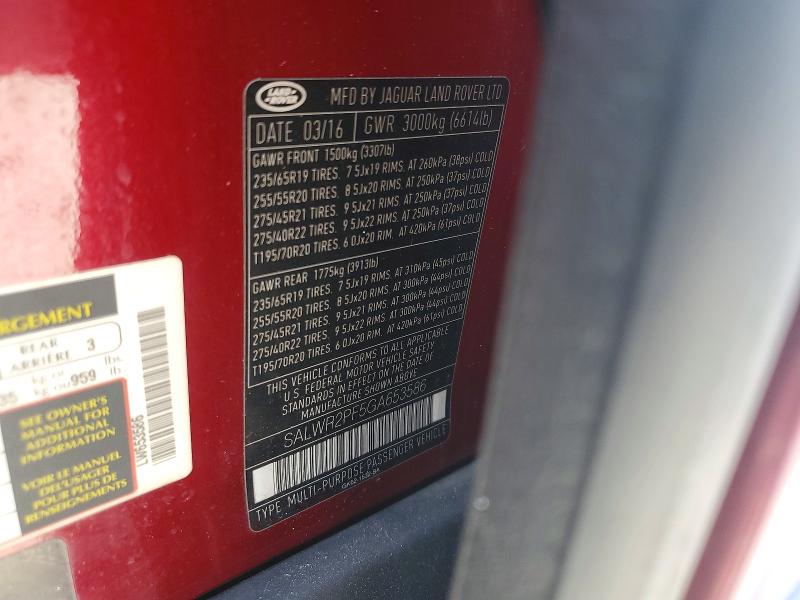 Продажа на аукционе авто 2016 Land Rover Range Rover Sport, vin: SALWR2PF5GA653586, номер лота: 53309236