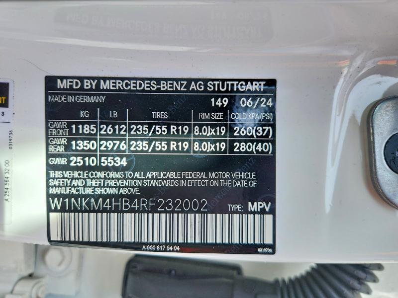 Продаж на аукціоні авто 2024 Mercedes-benz Glc, vin: W1NKM4HB4RF232002, номер лоту: 54834456
