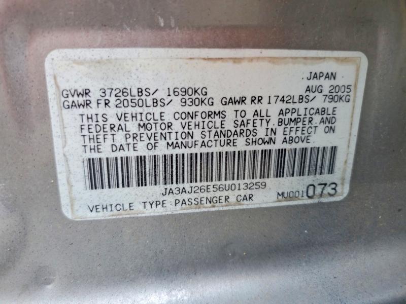 Aukcja sprzedaży 2006 Mitsubishi Lancer, vin: JA3AJ26E56U013259, numer aukcji: 55327546